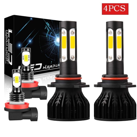 FZPJJNB For Toyota Yaris 2015 2016 2017 2018 LED Headlight High/Low   Fog Light Bulbs Combo 6000K