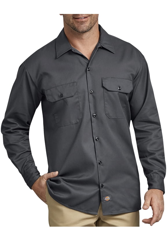 Big Men's Long Sleeve Twill Work Shirt