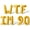 Gold, variant on Letter Balloons - WTF IM 90 16" Inch Alphabet Letters Foil Mylar Balloon 90th Birthday Party Banner (Gold)