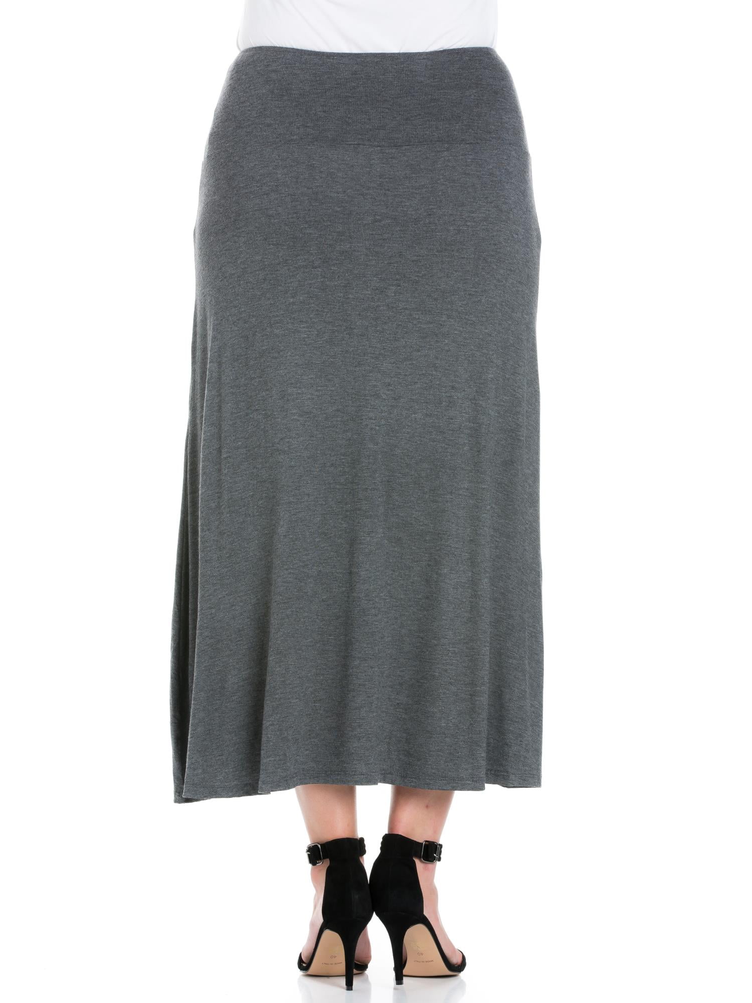 24/7 Comfort Apparel Women's Plus Size Maxi Skirt
