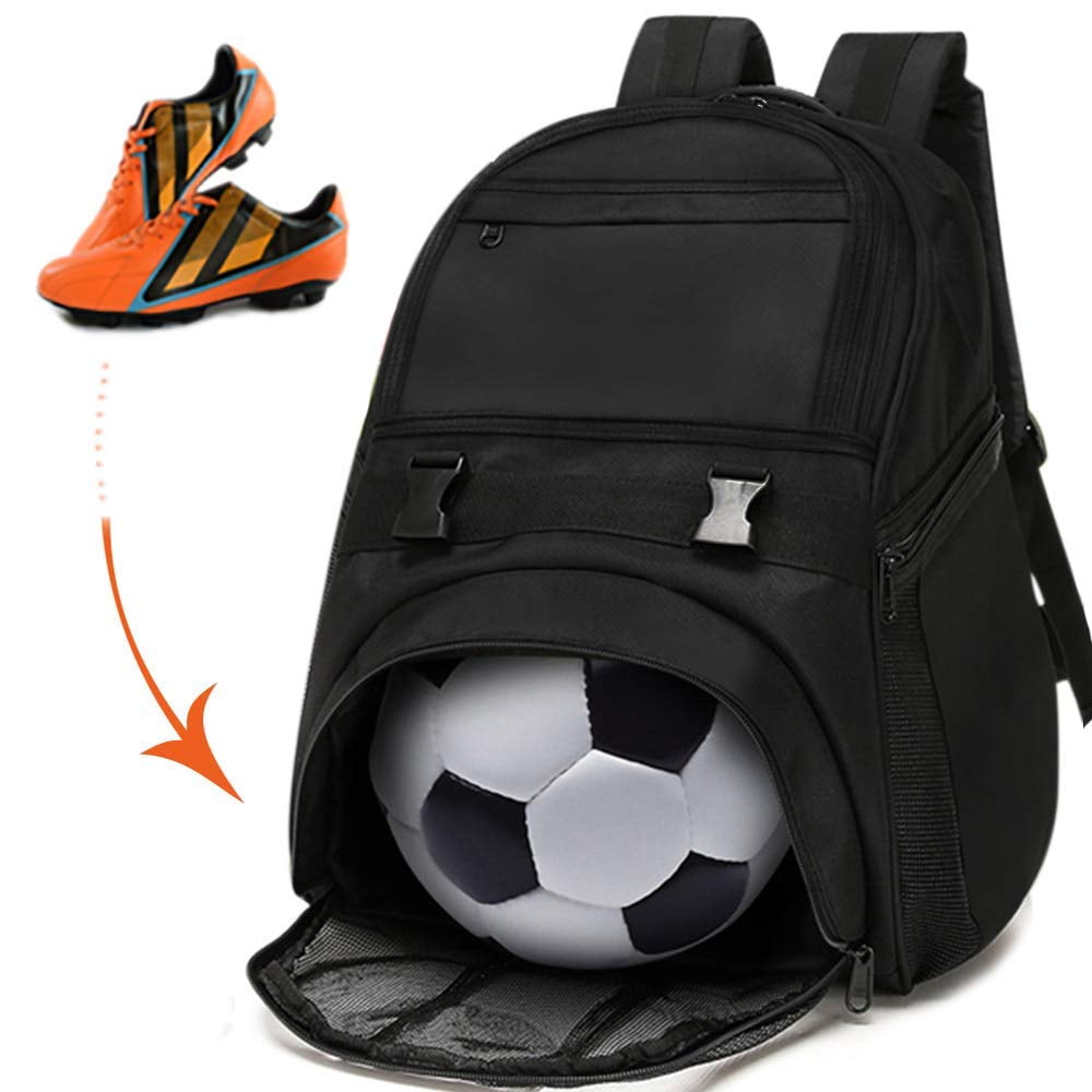 Youth Soccer Bags Sports Backpacks for Soccer Basketball Football with Ball Holder for Boys girls Black Walmart