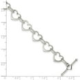 thumbnail image 6 of Auriga Fine Jewelry 925 Sterling Silver Heart and Circle Link Bracelet 7.5 inch for Women, 6 of 6