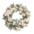 thumbnail image 3 of 16inch Decor Wreath Home Decor Farmhouse Wreath Round Wreath Floral Wreath for Spring Photo Props Anniversary Valentines Decor Champagne, 3 of 8