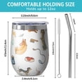 thumbnail image 5 of 12oz Stemless Wine Tumblers Cartoon Dachshund Vacuum Insulated Stainless Steel Travel Tumbler Cups Mug with Lid and Straw for Champaign,Cocktail,Beer with Cleaning Brush, 5 of 5