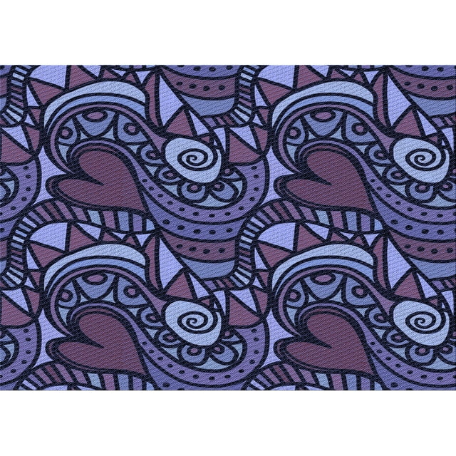 Ahgly Company Machine Washable Indoor Rectangle Transitional Medium Slate Blue Area Rugs, 2' x 3'