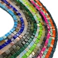 thumbnail image 2 of 6mm Loose Square Beads Gemstone Crystals Cubes Spacer Strand Jewelry DIY Making, 2 of 4