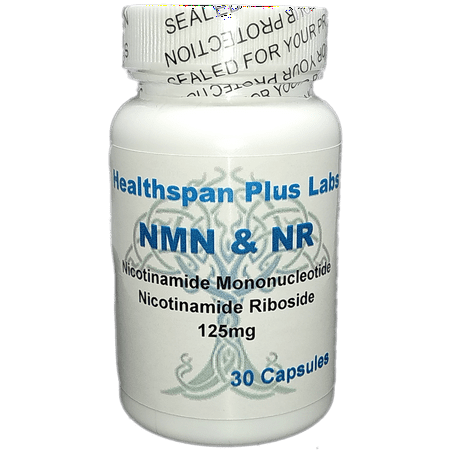 NMN NR Nicotinamide Mononucleotide and Nicotinamide Riboside 125mg per capsule 30 count (Best Nicotinamide Riboside Supplement)