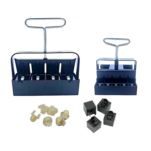 Authentic Ladbrooke Soil Block Maker 4-Pc. Basics Set Includes Mini 4, Micro 20, Cubic Inserts, Seed Pins. Made in England