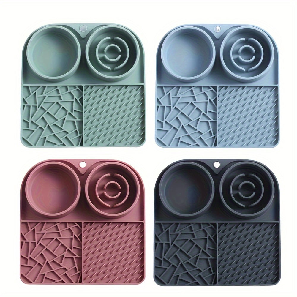 A Silicone Slow Feeder, a Multifunctional Slow Food Bowl for Food And Water, Portable Non-Slip Bowls for Cats And Dogs