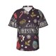 thumbnail image 1 of Fotbe Merry Christmas Camisa Hawaiana para Hombre Unisex – Camisa Casual de Verano con Botones de Manga Corta de Algodón y Lino,3X-Large, 1 of 7
