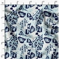 thumbnail image 2 of Soimoi Floral Print, Silk Fabric, Decor Sewing Fabric by The Yard 42 Inch Wide,Decorative Fabric for Shirts Suits Ties, Blue, 2 of 6
