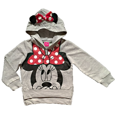 Disney Minnie Mouse Little Girls Lightweight Hoodie Shirt