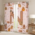 thumbnail image 2 of Erosebridal Capybara Stars Kid Black Out Curtains, Brown Letter N Curtains Pack of 2 (42x63 Each), 2 of 6