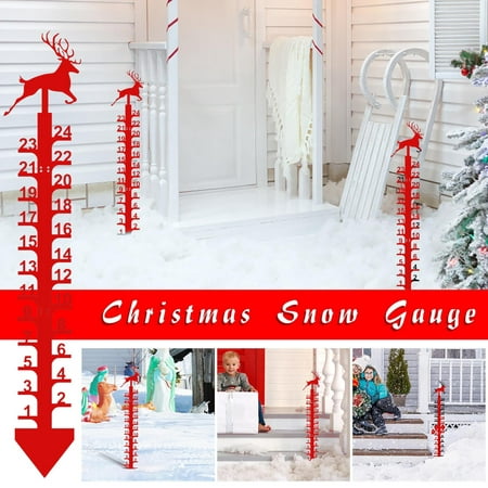 

Qepwscx Snow Gauge Forged Iron Snowflake Ruler - Christmas Holiday Snowflake Ruler Manual Metal Snowflake Ruler Size Stack Christmas Rain Gauge Outdoor Decoration Gift (Deer) Clearance
