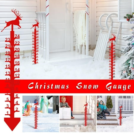 

Qepwscx Snow Gauge Forged Iron Snowflake Ruler - Christmas Holiday Snowflake Ruler Manual Metal Snowflake Ruler Size Stack Christmas Rain Gauge Outdoor Decoration Gift (Deer) Clearance