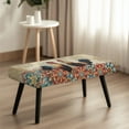 thumbnail image 3 of Xoenoiee Boho Mandala Rooster Chicken Print Dining Bench Cover Stretch Bench Slipcovers Removable Anti-Dust Bench Seat Cushion Covers Dining Chair Cover Bench Protector for Living Room Bedroom, 3 of 7
