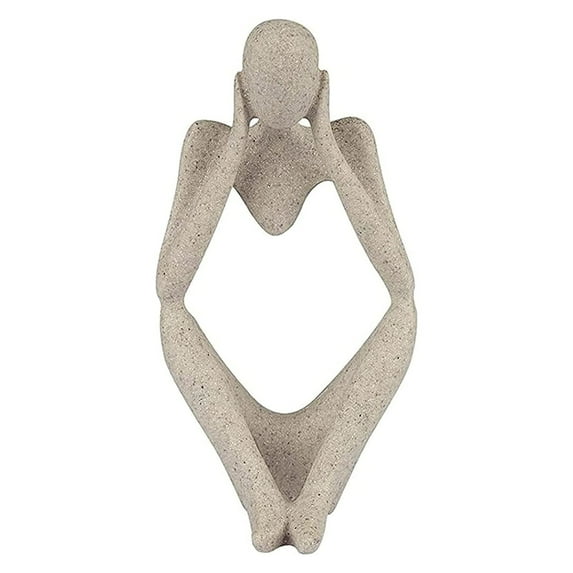 Clearance!Thinker Statue,The Thinker Statue Abstract Sculpture Resin Statues for Modern Home Office Shelf Desktop Bookshelf Decor