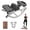 Gray, variant on Lateral Rocking Stepper, Side to Side Fitness Stepper with LCD Monitor and Resistance Bands, Low Impact Exercise Equipment for Legs Glutes Abs Home Gym