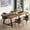Rustic Brown & Black, variant on Finmind 70.87in Rectangular Wood Dining Table for 8, Metal Frame (Grey & Black)