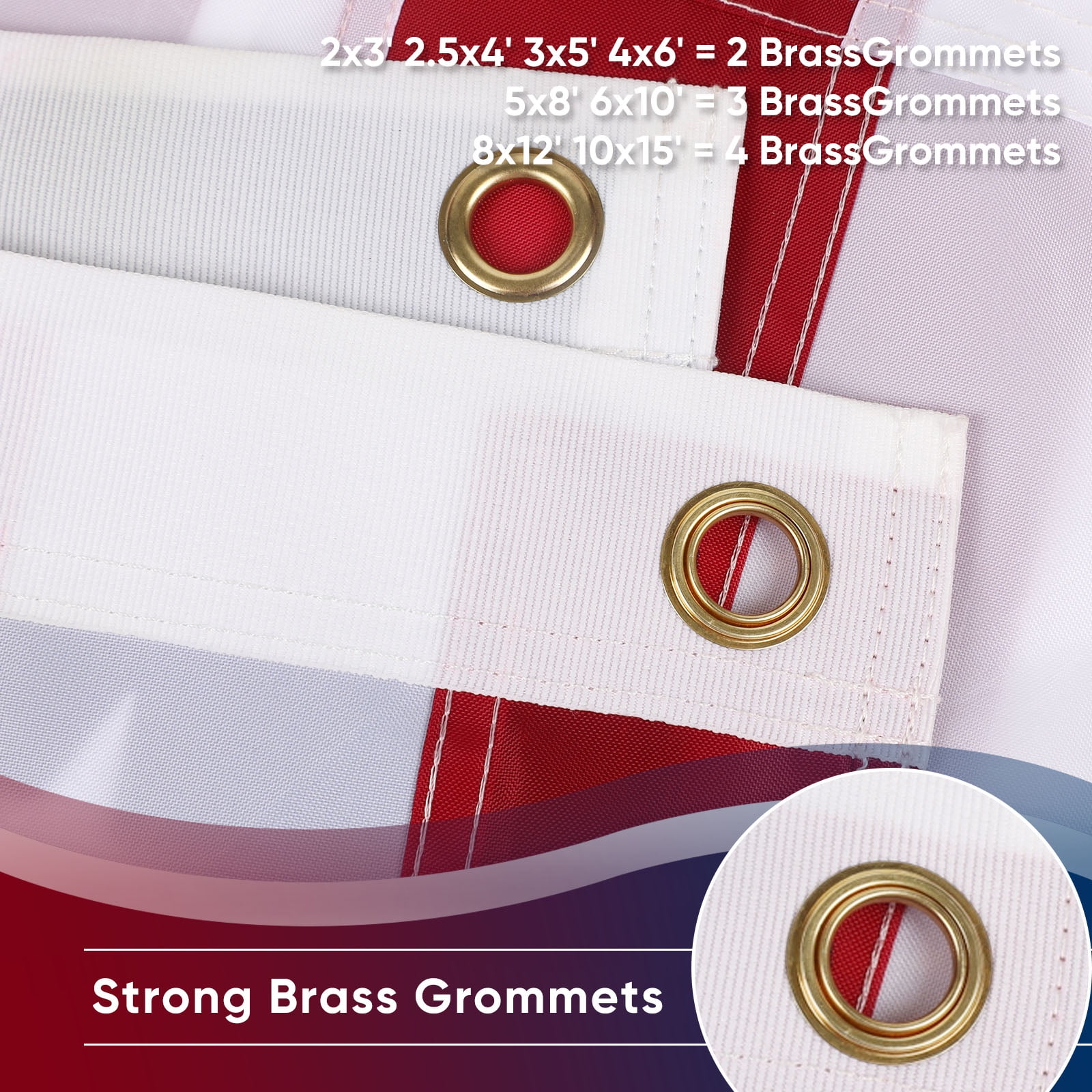 American Flag for Outside 4x6 Ft- Heavy Duty Outdoor Flag - Exquisitely Embroidered Stars - Sturdy Brass Grommets