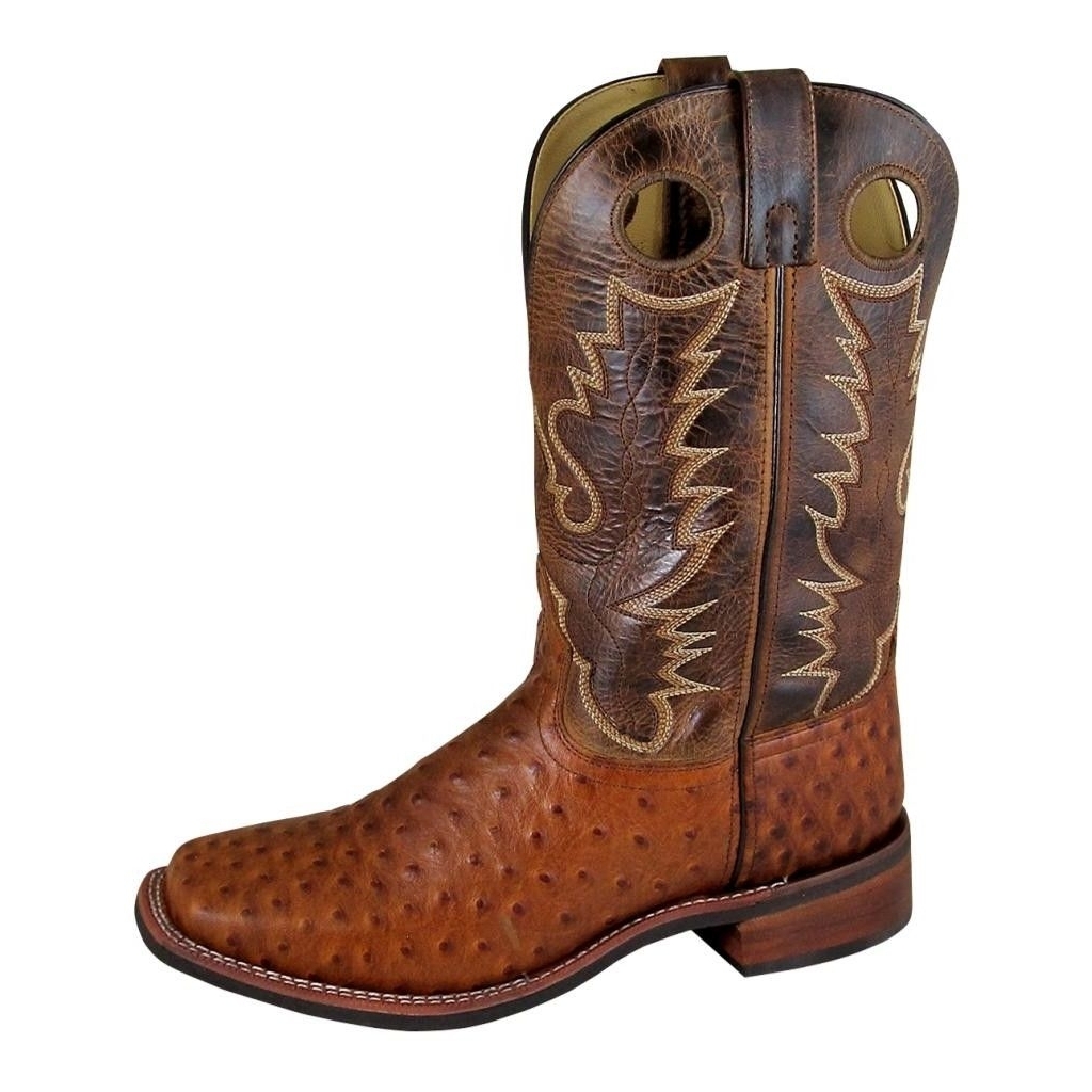 Smoky Mountain Western Boots Mens Danville Square Cognac Brown 4048