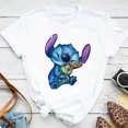 thumbnail image 3 of Camiseta de algodón con dibujos animados divertidos de Lilo y Stitch de Disney Kawaii para niños, camiseta con gráfico de manga linda de Stitch, ropa de calle, camisetas superiores, 3 of 5