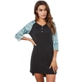thumbnail image 2 of FEREMO Nightgowns for Women Button Sleepshirt Half Sleeves Night Dress V Neck Printed Sleepwear, 2 of 5