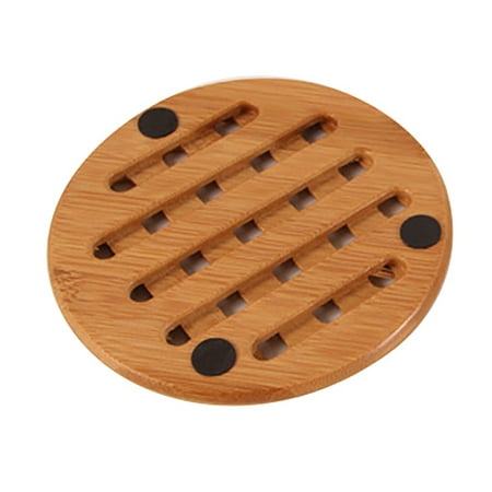 

Sanwood Wooden Square Round Hollow Coffee Tea Cup Coasters Heat Insulation Table Pad Round Small Kitchen Tool