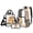 Capybaras Hearts Beige, variant on Xixirimido Colorful Geometric Patchwork Print Stadium Approved Clear Backpack 3 In 1 Set Transparent School Backpack Insulated Lunch Bag Clear Pencil Pouch for School Travel Sports Events
