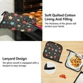 thumbnail image 4 of Colorful Stars 5 Pcs Kitchen Set Heat Resistant Oven Mitts and Non-Slip Pot Holders with Adjustable Cooking Apron, 4 of 6