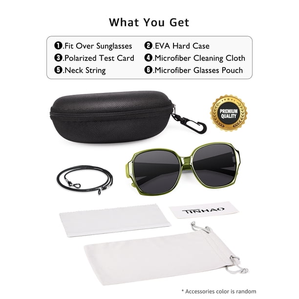 TINHAO Oversized Square Fit Over Glasses Sunglasses for  display picture 3