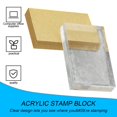 thumbnail image 4 of OUTAD Léger Bloc de Timbre Acrylique Transparent Forme Rectangulaire Bricolage Scrapbooking Couleur Processus Bloc Outils, 4 of 7