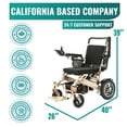 thumbnail image 2 of Electric Wheelchair for Adults, Folding All Terrain Lightweight Wheelchairs, Taba Leather, 2 of 8