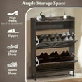 Shoe Storage with 4 Flip Drawers Narrow Hidden Shoe