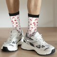 thumbnail image 6 of Gukieu Lips Kiss Print Contrast Color Mid-calf Socks, Sweat-wicking Athletic Socks, Unisex Clothing Accessories, 6 of 6