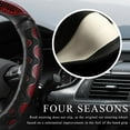 thumbnail image 5 of Car Steering Wheel Cover, 15 Inch Anti-Slip Steering Wheel Cover Protector with 3D Honeycomb Design, Universal Steering Wheel Covers for Cars Truck SUV, Car Accessories (Red), 5 of 6