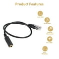 thumbnail image 3 of 2pc 3.5mm Stereo Audio Headset to Jack Female Male RJ9 Plug Adapter Converter Cable Cord, 3 of 4