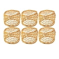 thumbnail image 1 of Juego de 6 anillos para servilletas, porta servilletas, anillo de metal con hebilla para fiesta Oro, 1 of 9