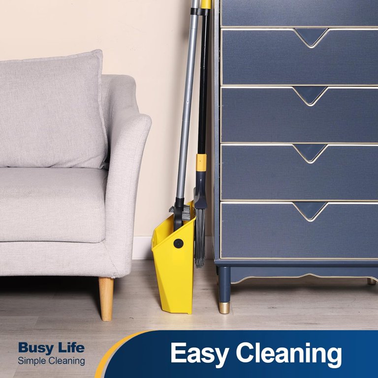 Commercial Broom And Dustpan Set With Long Handle Outdoor Heavy Duty Broom And D