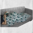 thumbnail image 5 of Dog and Cat Soft Flannel Fleece Throw Blanket, Sketchy Pencil Drawn Portraits of Kittens and Puppies, Cozy Plush for Indoor and Outdoor Use, 70" x 90", Dark Sky Blue Cadet Blue, by Ambesonne, 5 of 5