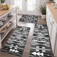 thumbnail image 2 of Black and White Geometric Boho Pattern Kitchen Rugs Sets Of 3,Kitchen Runner Rugs Non Skid Washable,Decorative Kitchen Floor Mats for Kitchen,Sink,Laundry,17"x30"+ 17"x47" + 17"x59", 2 of 6