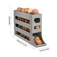 thumbnail image 2 of Rodillo de huevos automático de 4 capas contenedor de 30 huevos caja de almacenamiento de huevos bandeja de plástico para refrigerador armario de cocina ahorro de espacio, 2 of 5