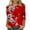 Red, variant on ZQUUVOU Women's T-Shirts Printed 3/4 Sleeves Blouse Crew Neck Casual Tunic Tops(E-Navy,S)
