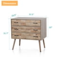 thumbnail image 6 of Sophia & William Wood Block Veneer 3-Drawer Accent Storage Cabinet Nightstand, 6 of 6