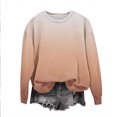 thumbnail image 5 of Tao Tao Toddler Kids Boys Girls Crewneck Sweatshirt Long Sleeve Gradient Tops Cute Pullover Loose Fit Casual Outfit Athletic Spring Fall Brown 7 Years, 5 of 8