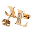 thumbnail image 3 of Juego Joyería Mujer, Collar Aretes Inicial Letras LuckyLy, Acero Inoxidable Baño de Oro 18k dorado UNITALLA, 3 of 6