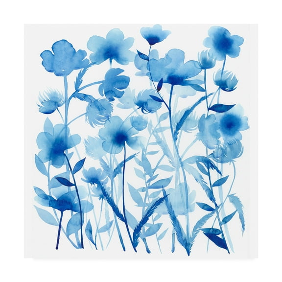 Cobalt Sway I' Canvas Art by Grace Popp