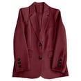 thumbnail image 4 of Women's Tailored Blazer Jacket Single Breasted Long Sleeve Lightweight Work Wear for Business Casual, 4 of 4