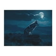 thumbnail image 4 of KLL Lonely Night Wolf Print Fleece Throw Blanket, Horizontal Fleece Bedding Cute Soft Blankets Comfy Fleece Flannel Plush Home Decor for Couch & Bed -60"x50", 4 of 9