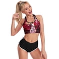 thumbnail image 3 of Song Hazbin Hotel Women's Sports Bras Racerback Padded Workout Slimming Tank Tops Camisole Yoga Vest Activewear Fitness Running Crop Top, 3 of 6